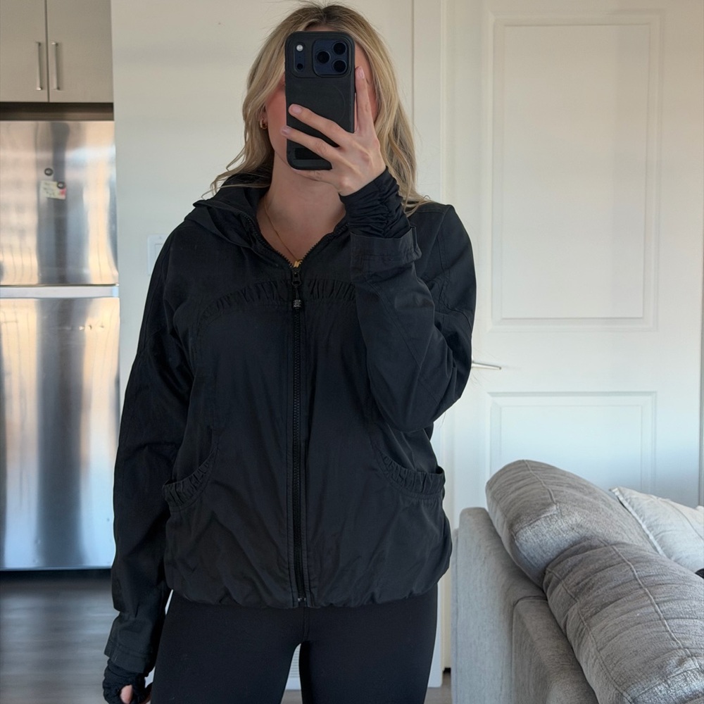 lululemon athletica Black Women's Hooded Bomber Jacket